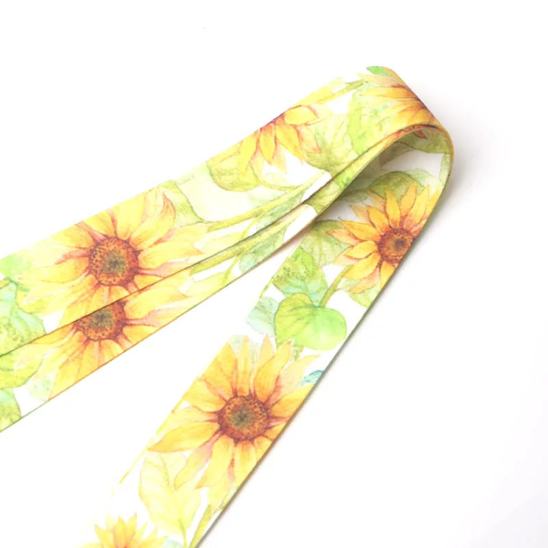 CA114 20 шт./лот Подсолнух брелок Lanyards держатель удостоверения личности ID карта пропуск мобильный телефон USB бейдж держатель ключевой ремень 1 шт