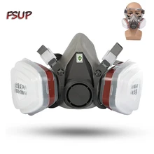A máscara de gás do respirador da meia máscara protetora protege a poeira pm2.5 para o filtro de trabalho da segurança que solda a anti poluição protetora, pintura