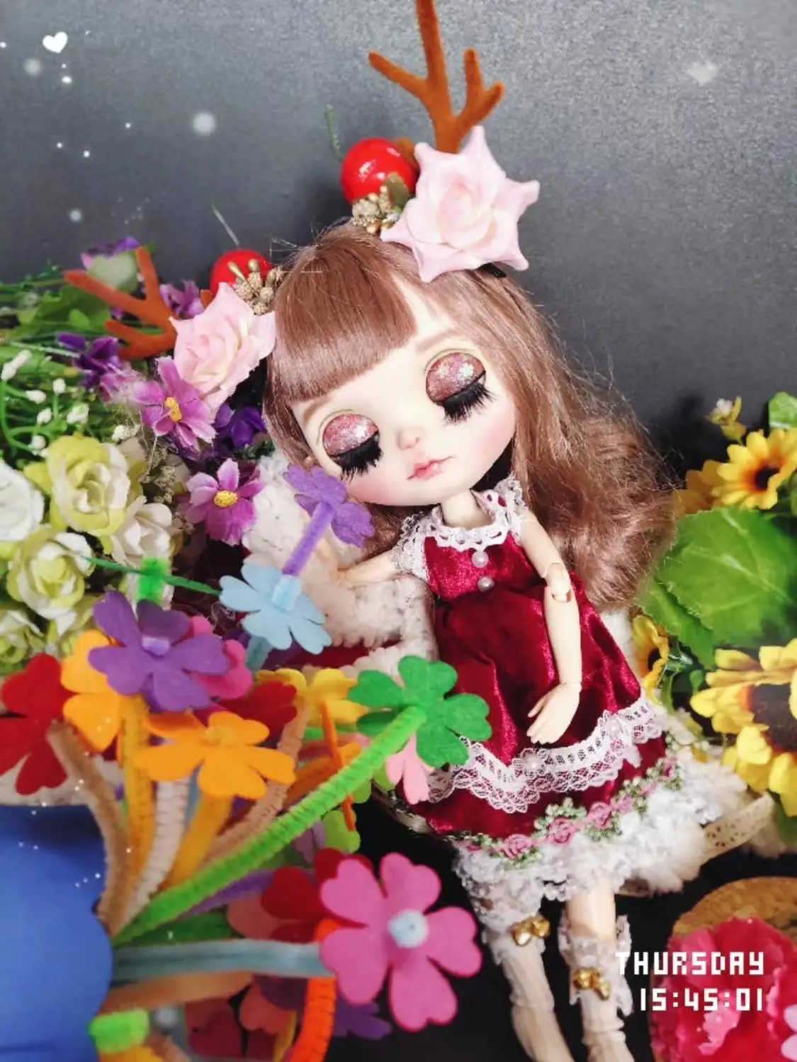 Blyth Кукла Одежда licca куклы azone одежда платье красный 0816