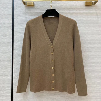 

2020 Knitted Sweater Women Cardigan Vintage Stylish button cardigan Geometric Fashion Long Sleeve England Style crop top mujer