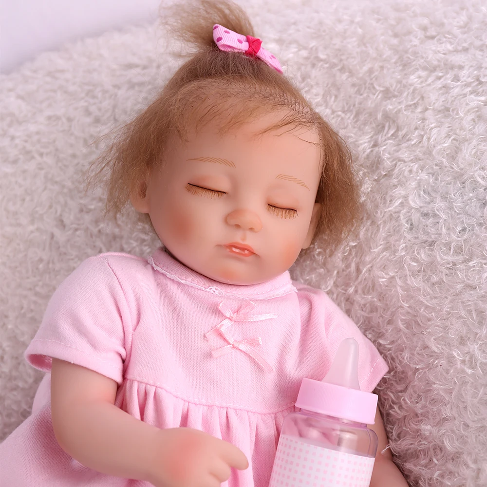 40 см мягкое силиконовое покрытие тело Reborn Baby Doll Поддельные Детские обучающие игрушки реалистичный сон принцесса Дети bebe подарки на день рождения