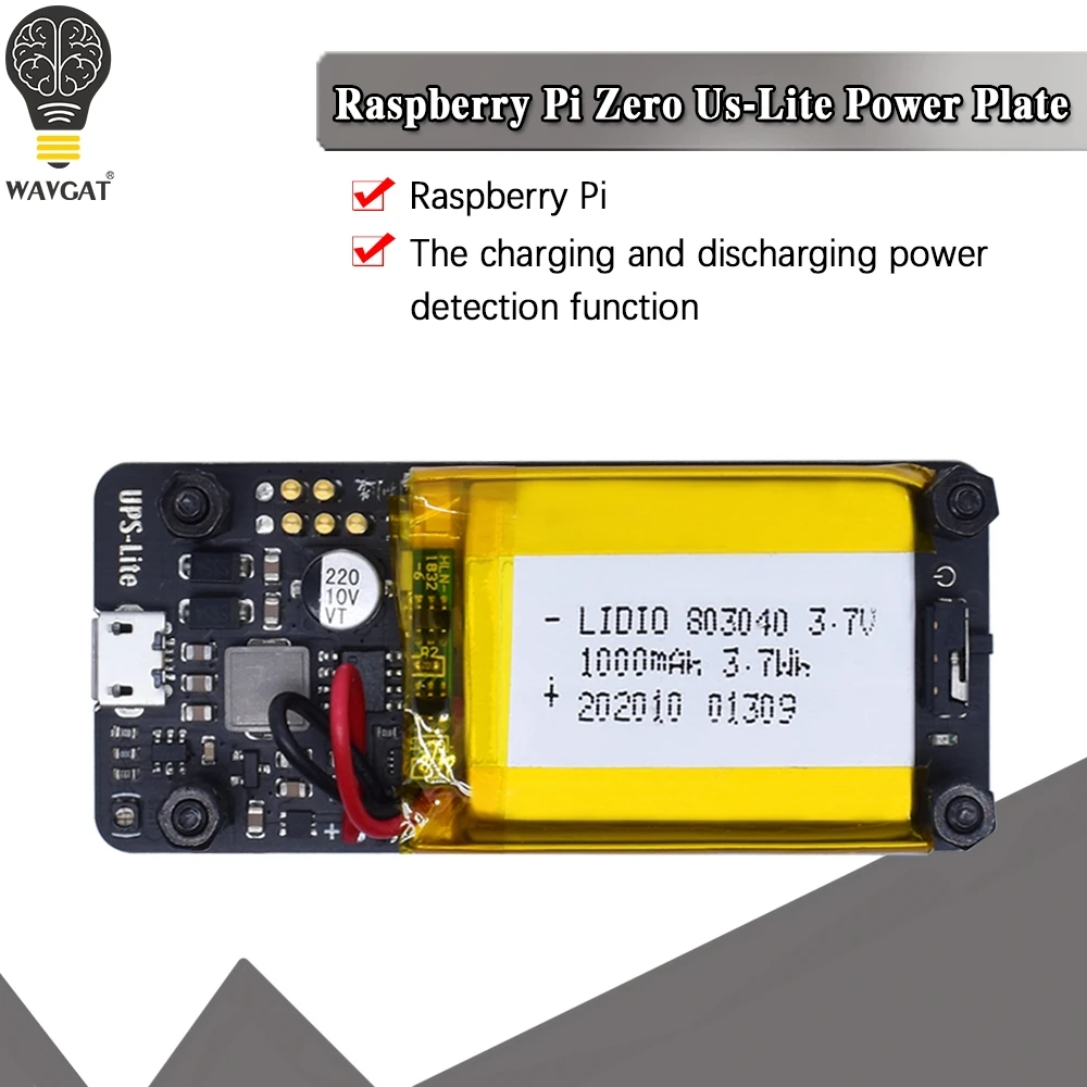 Плата питания Raspberry Pi Zero 0 W UPS Встроенный последовательный порт обнаружение