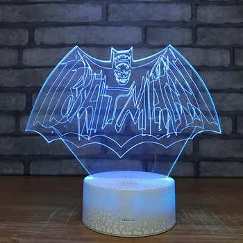 

Bat Demon 7 Color Lamp 3d Visual Led Night Lights For Kids Touch Usb Table Lampara Lampe Baby Sleeping Nightlight Motion Light