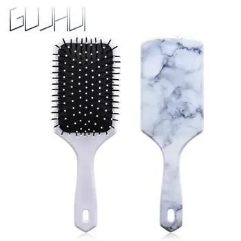 

Square Airbag Marbling Plastic Hair Brush Paddle Cushion Scalp Massage Comb Soothing Salp Good For Hair Growth