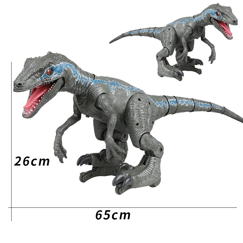 Dinossauros de controle remoto robô elétrico som luz brinquedo escavação  jurássico animais t rex brinquedos educativos para crianças meninos