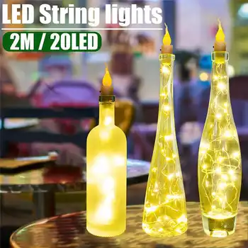 

2M LED Wine Bottle Lights candle lights Cork Garland DIY Christmas String Lights For Party Wedding Decoration
