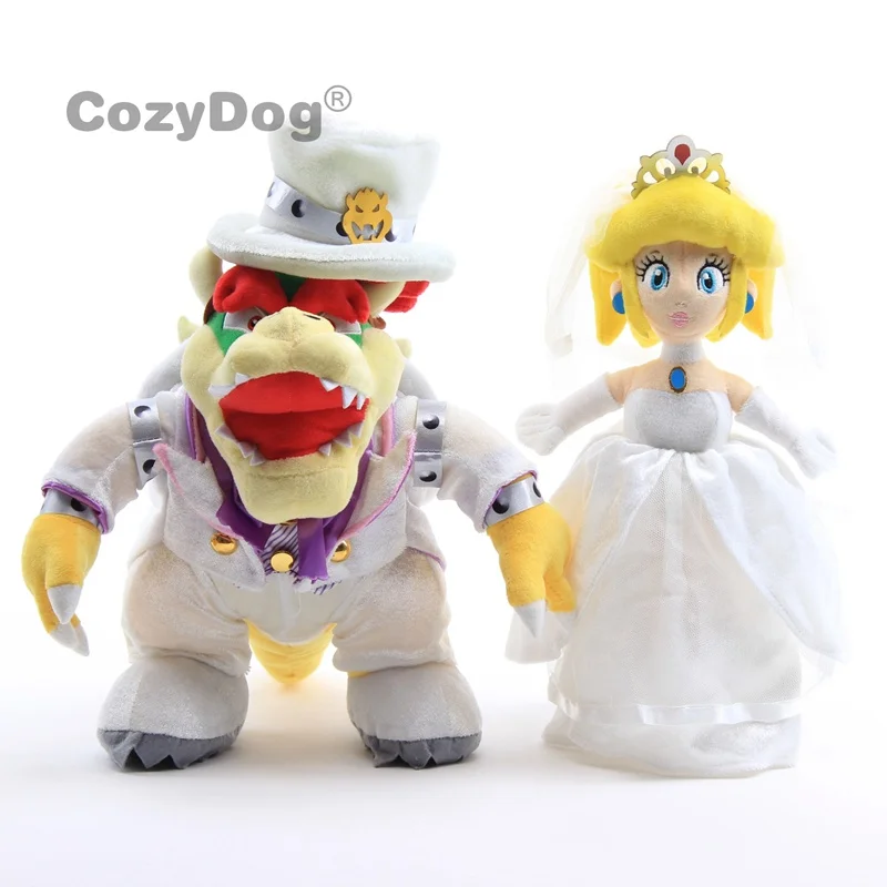 Серия Mario Odyssey Bowser с шляпой, белый Боузер, персик, принцесса, свадебная кукла, мягкие куклы 23-36 см, детские мягкие куклы