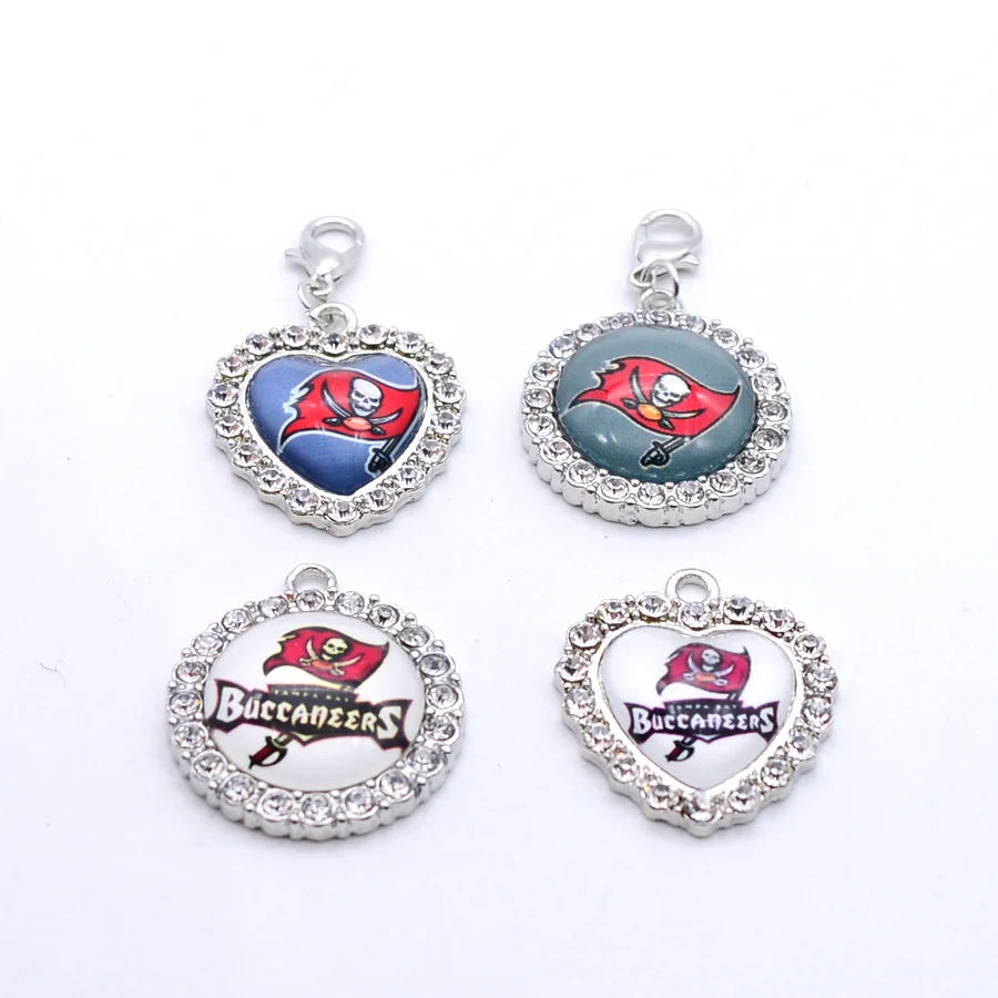 Серебряные подвески, стразы, подвески Tampa Bay-Buccaneers, подвески для браслета, ожерелья для женщин, мужчин, фанатов футбола, Paty Fashion