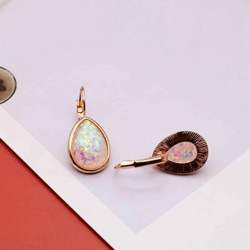 glitter Серьги-капли, стеклянные камни, разные цвета, вечерние, современный подарок - Окраска металла: glitter