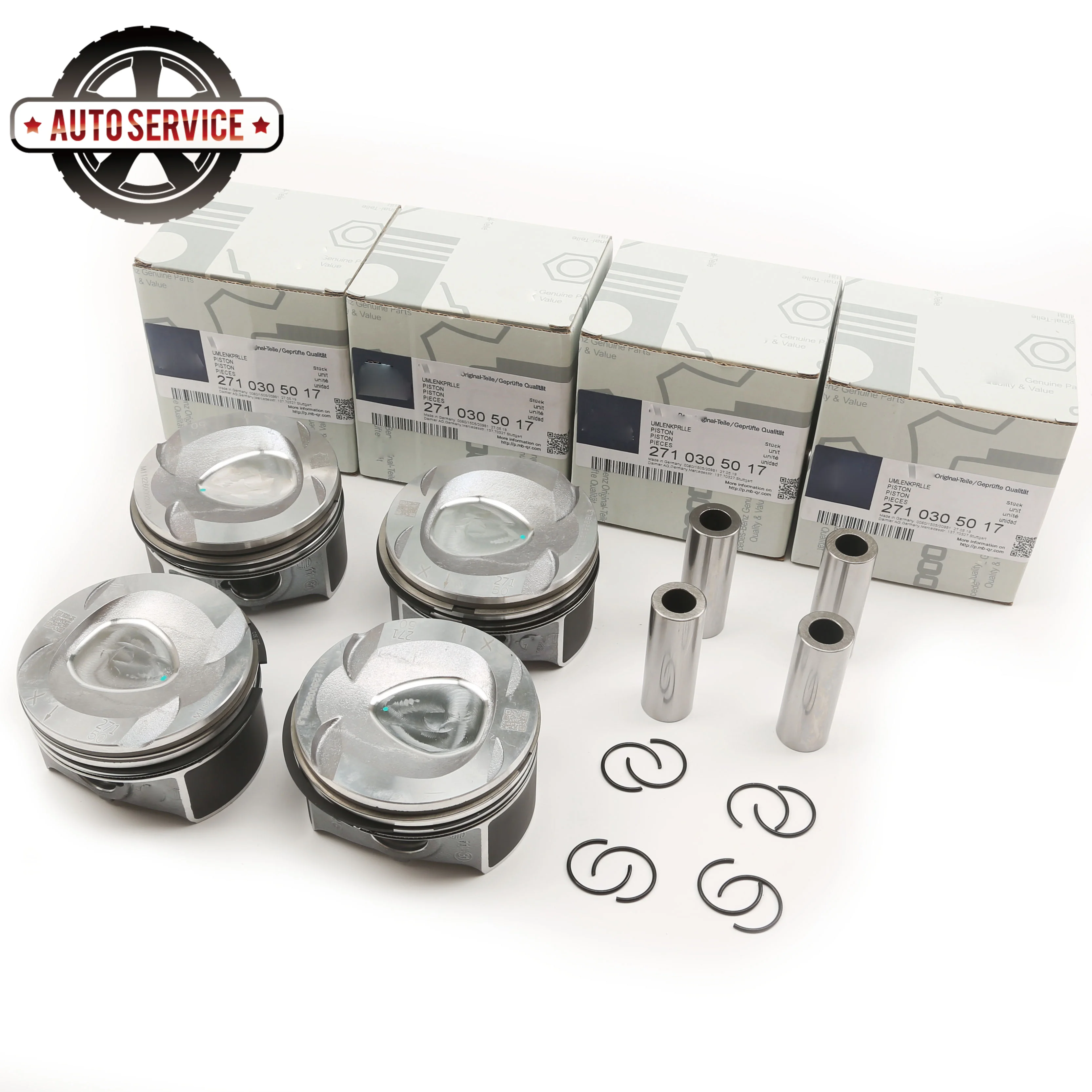 

A2710305017 4x Pistons & Rings Set 1.8T M271.860 For Mercedes-Benz S204 C 200 W212 A207 E 260 CGI Coupe R172 SLK 200 2710305017