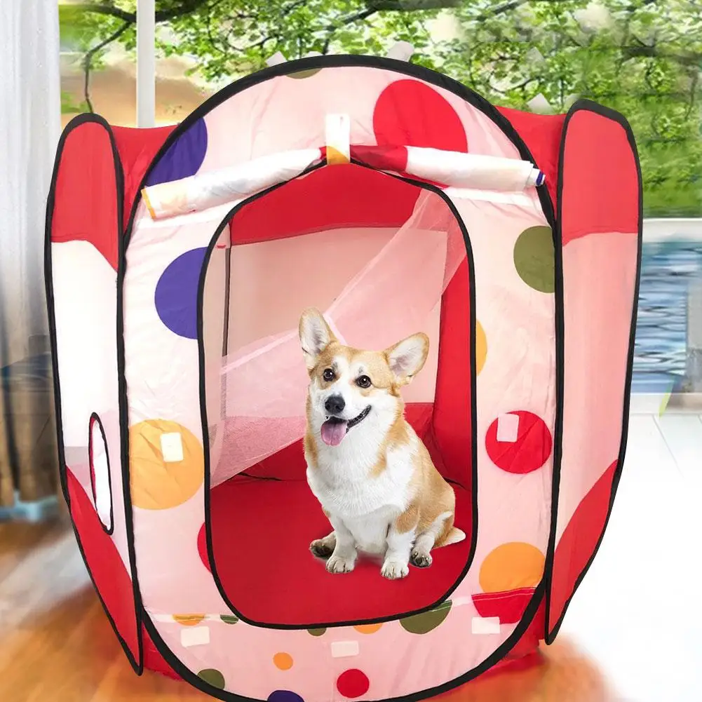 

Portable Outdoor Kennels Fences Pet Tent Houses For Small Large Dogs Foldable Playpen Indoor Puppy Cage Dog Crate Delivery Room#