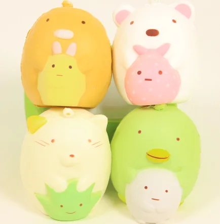 

Squishy Model Pu Bread Corner Biological Cat Memory Foam Food Toy Crafts Vent Extrusion