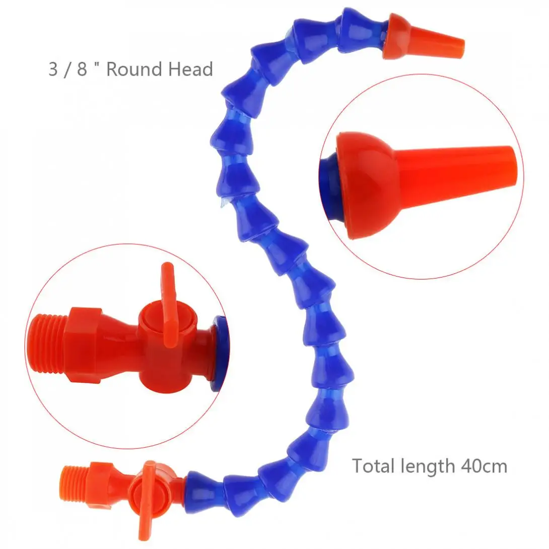 3/8 дюйма 400 мм круглая насадка Пластиковая Гибкая водяная масляная охлаждающая трубка с переключателем для станка с ЧПУ/фрезерного/токарного станка