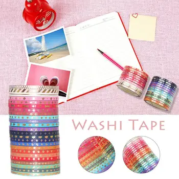

3MM Washi Tape Set 24 Colors Ultra- Thin Scrapbook Tape Hot Stamping Tape For DIY Hand Account Edge Decoration