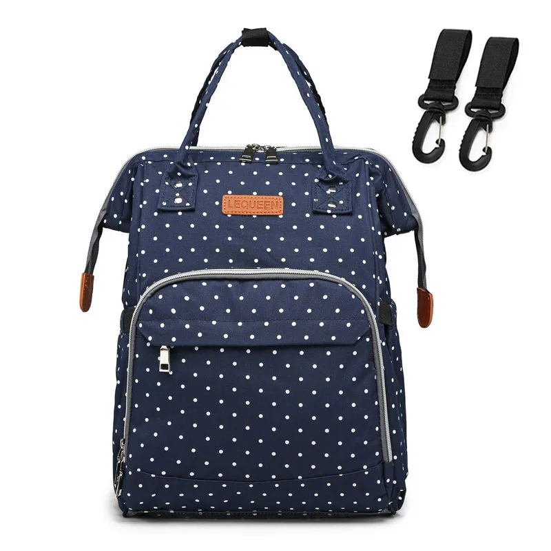 Модная сумка для подгузников для мам, Большая вместительная сумка для подгузников, дорожный рюкзак для кормления, сумка для ухода за ребенком, женская модная дорожная сумка - Цвет: M27-Wave point