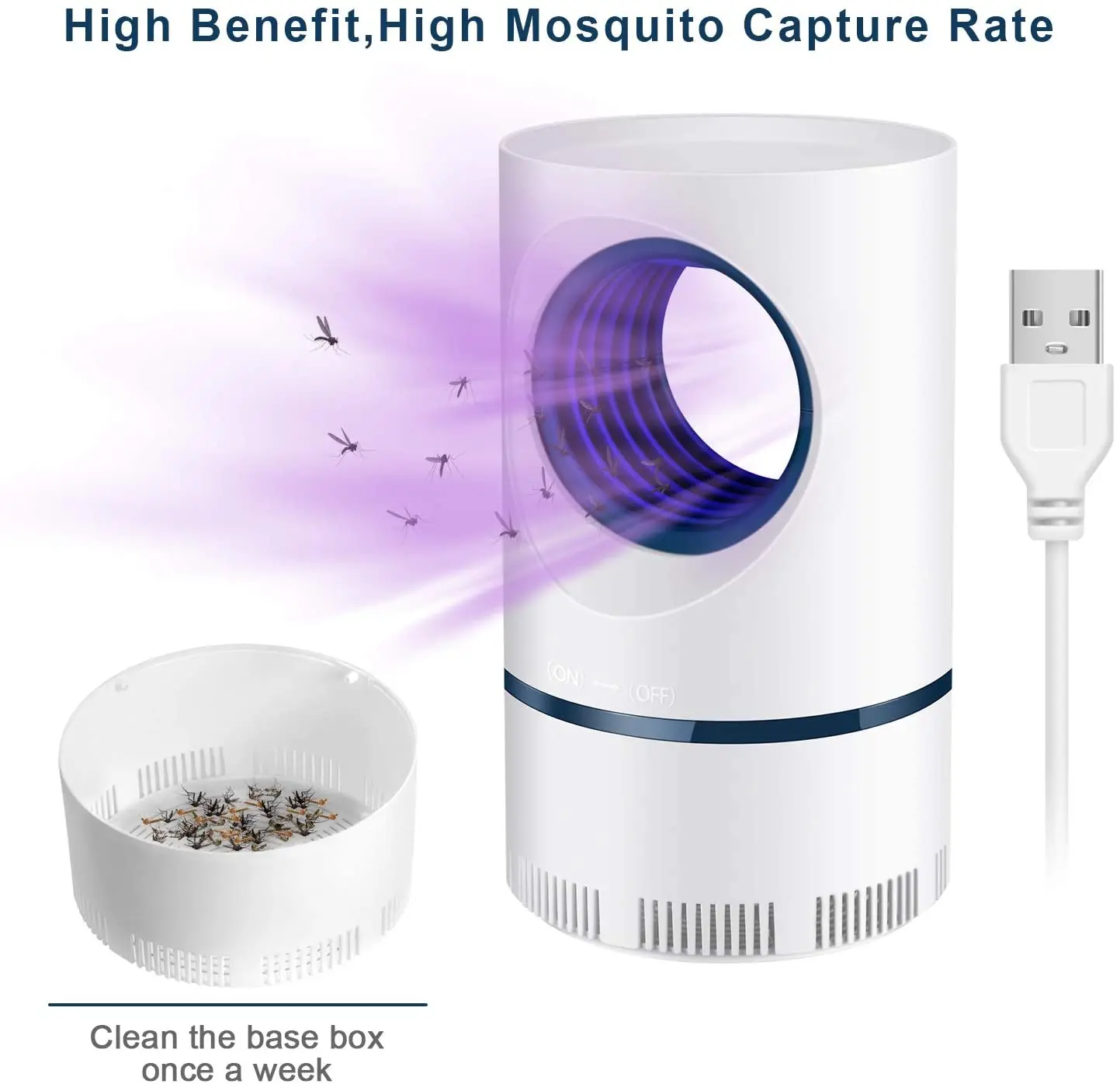 LEADLY Mosquito Killer лампа черный USB электрическая без шума излучения перезарядка