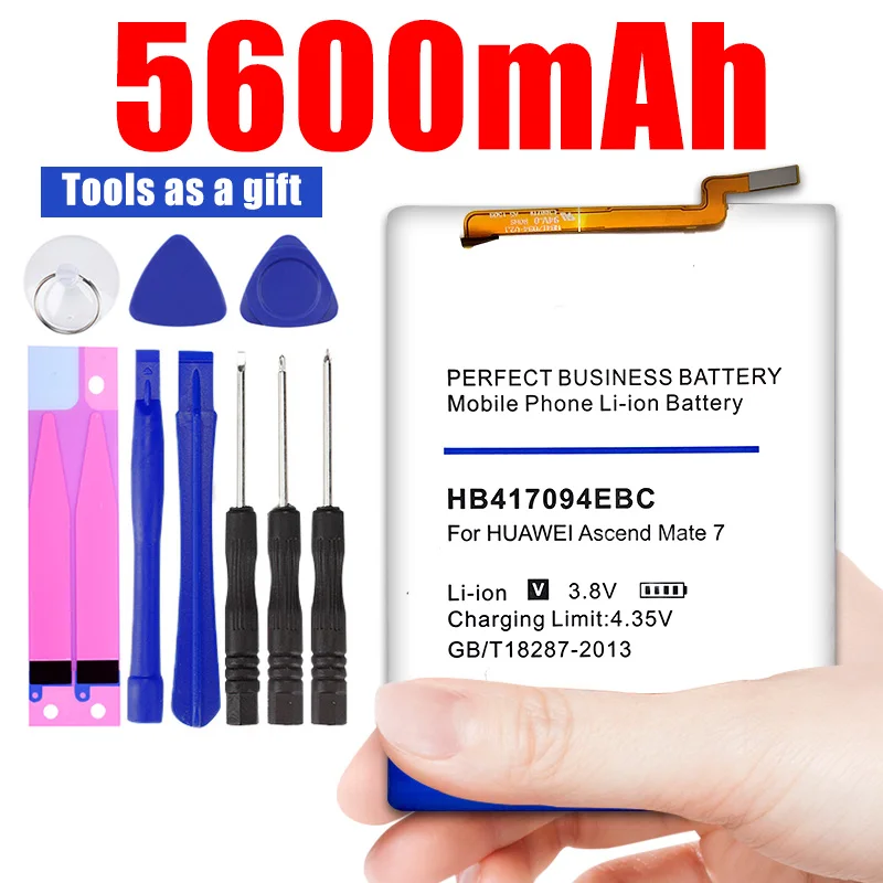Сменная батарея телефона 5600mAh HB417094EBC для Huawei Ascend Mate 7 MT7 TL00 TL10|Аккумуляторы