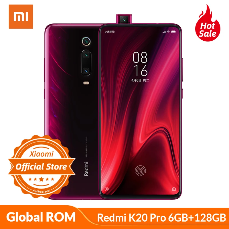 Смартфон Xiaomi Redmi K20 Pro с глобальной ПЗУ, 6 ГБ, 128 ГБ, Восьмиядерный процессор Snapdragon 855, 6,39 дюймов, AMOLED, камера 48 МП, 4000 мАч, NFC