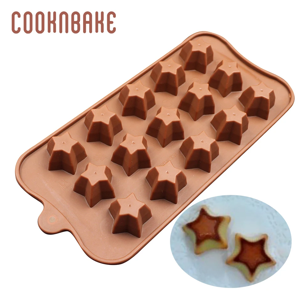 COOKNBAKE звезда силиконовая форма для шоколада 15 отверстий Конфета клейкая | Отзывы и видеообзор