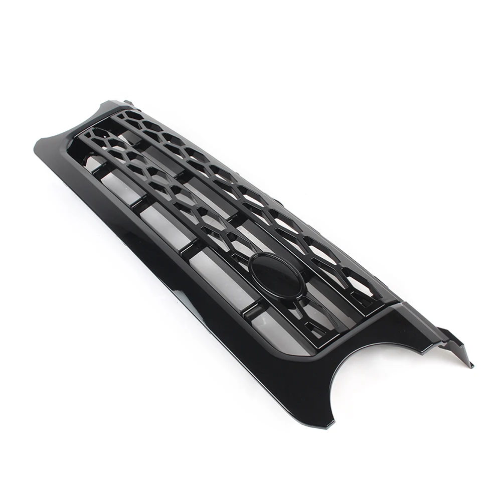 Auto Front Grille Upper Mesh Grill For Land Rover LR4 SUV Base 2010 2011 2012 2013 Gloss Black ABS