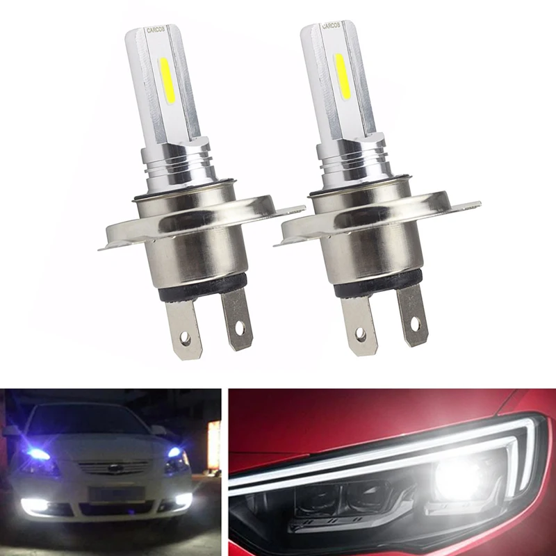2 шт. Автомобильная противотуманная фара COB H4 30 Вт светодиодная фара Dc12V-24V 6500 к подсветка поворот Автоматическая лампочка