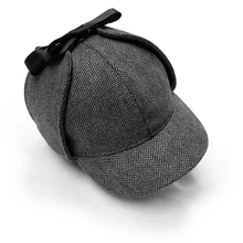 Новинка, шапка Шерлок Холмс, унисекс, зимние шерстяные береты для мужчин, олень, твидовая шапка, аксессуары, британская ДЕТЕКТИВНАЯ шапка для женщин, BLM76