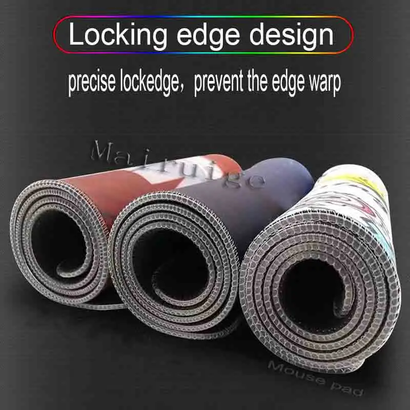 Mairuige Large RGB Mouse Pad Movie Funny Clown Black Lock-edge Computer Desk Mat Speed Rubber Non-s