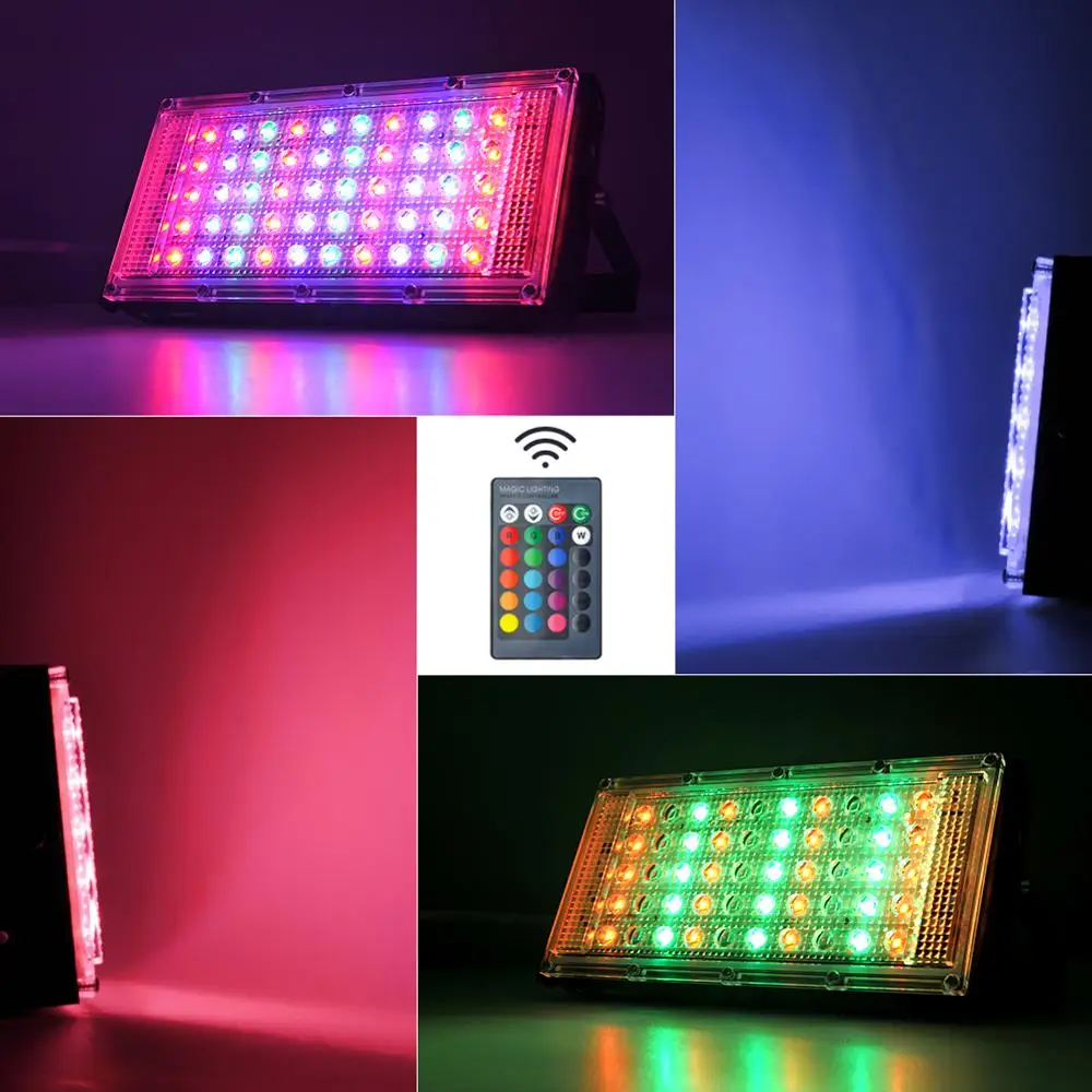 Светодиодный прожсветильник Тор 50 Вт 100 RGB прожектор В переменного тока