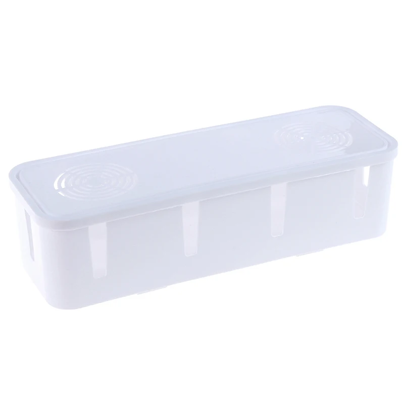 Пылезащитная безопасная розетка Съемная крышка корпус Силовая розетка коробка для хранения кабельный менеджер контейнер с тепловым отверстием - Цвет: Белый