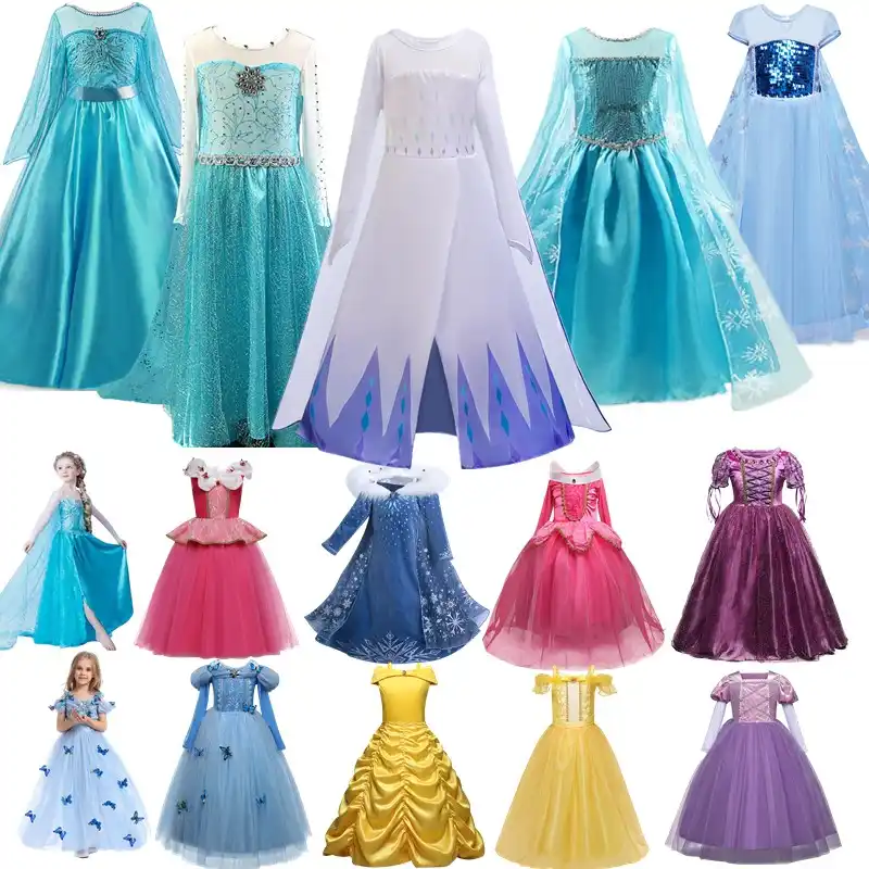 vestido longo de criança de 8 anos