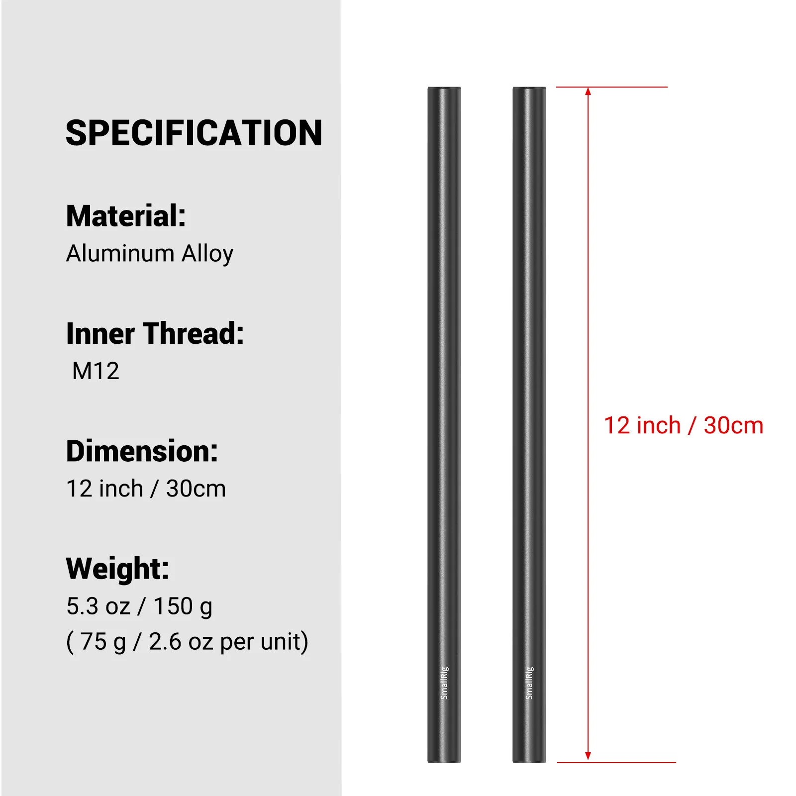 MINIFOCUS Rallonge De Trépied, 2 Colonnes Centrales De Section, Tige Télescopique En Alliage D'aluminium De 59,4 Cm Avec Vis De 6,35 Mm Et 9,5 Mm, Compatible Avec Trépied/cardan/appareil Photo, Charge