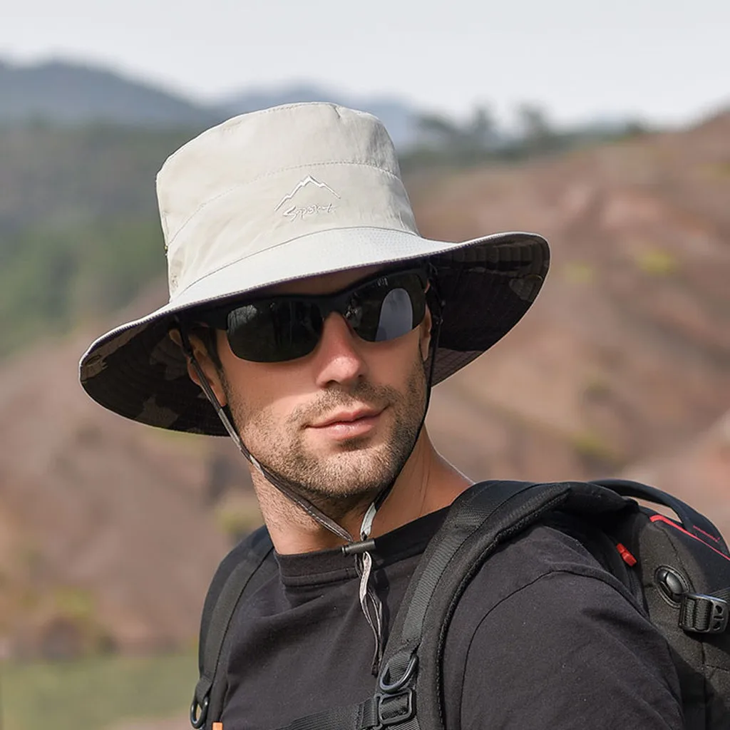 Mens Waterproof Bucket Hat Outdoor Sun 