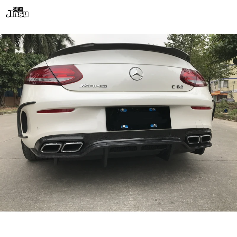 Реальные углеродного волокна для Benz C class coupe c200 c220 c250 2 двери- FD Style задний багажник спойлер крыло автомобильный Стайлинг
