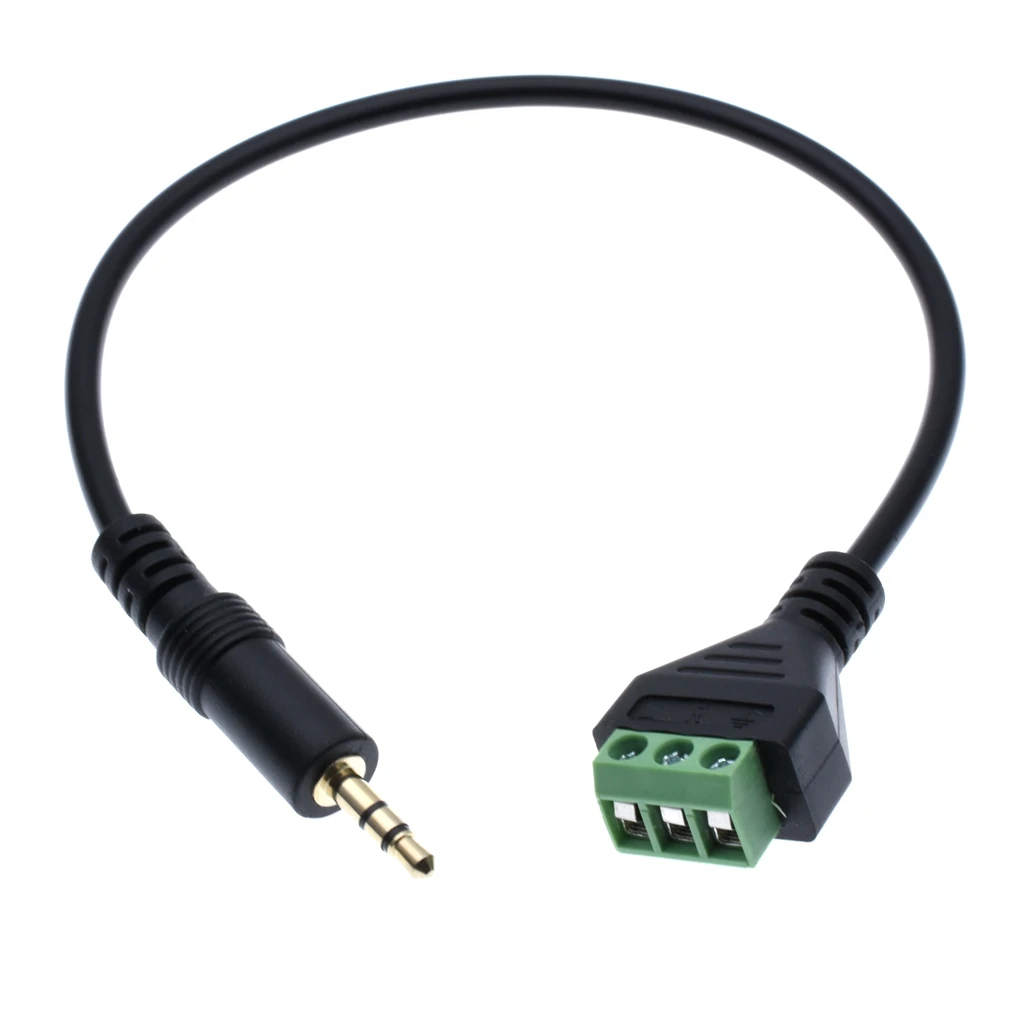 1/4 "стерео TRS Male 3 полюса в AV винт видео балун терминал адаптер кабель аудио Solderless