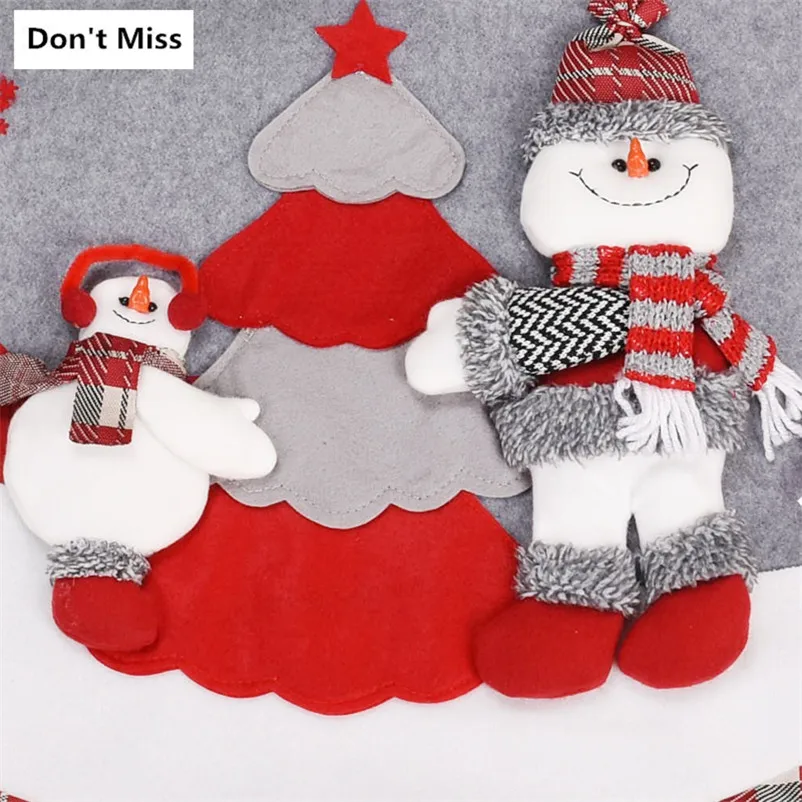 Новогоднее украшение Рождественская елка юбка Decoracion Navidad коврик Санта Клаус для елки праздничные вечерние украшения Рождественское украшение для дома