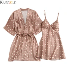 KANCOOLD, свободная Пижама, комплект, слинг, пижама, нижнее белье, кружево, Леопардовый принт, нижнее белье, большая Длинная Ночная одежда, высокое качество, новое поступление