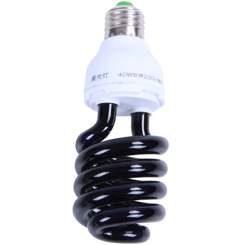Новый E27 40W УФ ультрафиолетовые люминесцентные черный светильник CFL Лампа 220V