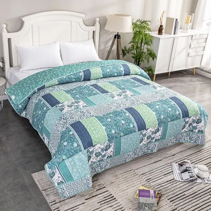 Fashion Bedding Floral Printed Quited Bedspread Elegant Summer