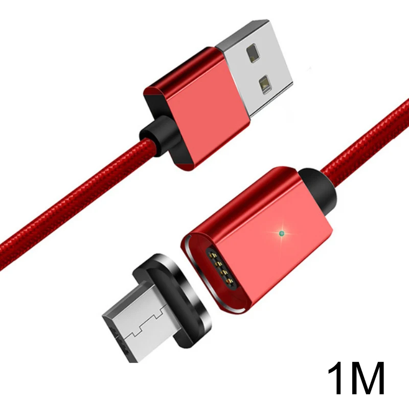 Android 2.4A red Магнитный Micro USB кабель Essager для IPhone samsung type-C зарядный магнит type C USB Кабель-адаптер для смартфонов - Цвет: Android 2.4A red