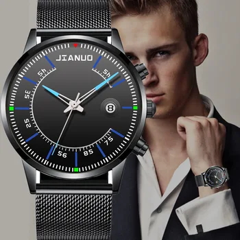 

New Men's Watch Fashion Luminous Calendar Dial Popular Brand Watch Creative Scale Literal Men's Watch Unique Watch