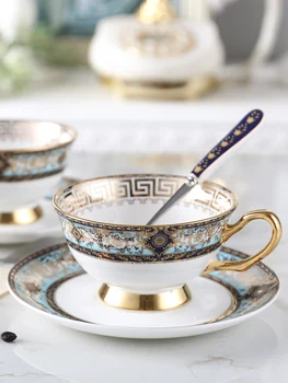 

European Coffee Mug Luxury Coffee Cup and Saucer Eco Friendly Kawaii Mug Creative Travel Mug Coffee Tazas Para Drinkware Bb50