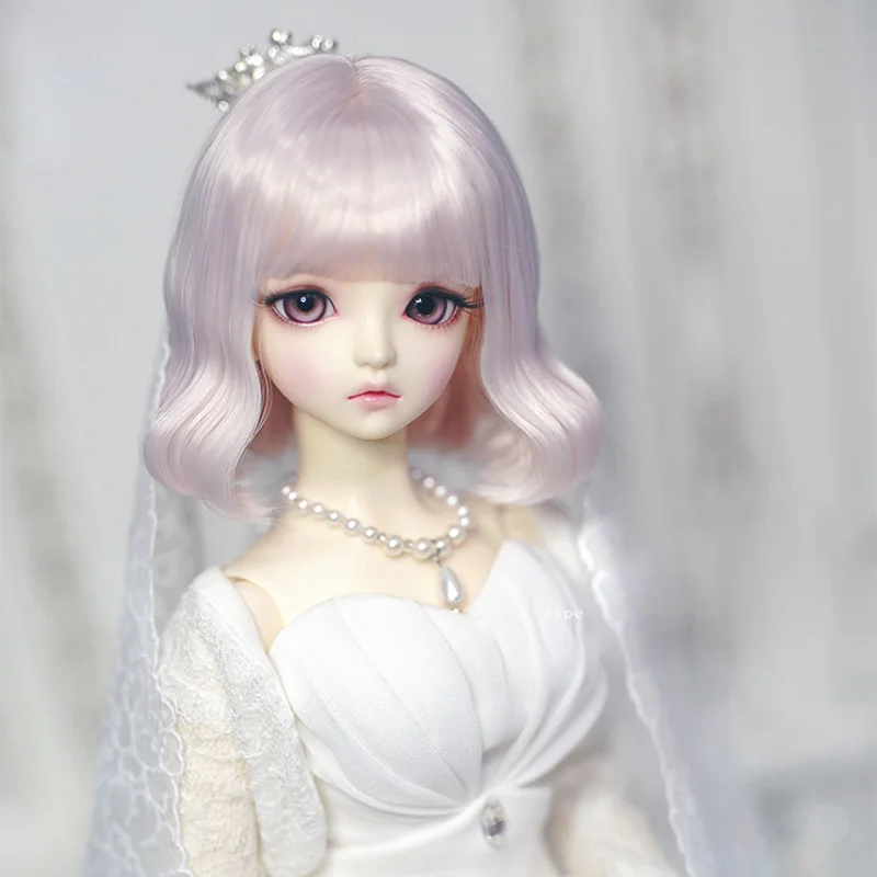 Новый модный стиль 1/3 1/4 1/6 Bjd парик высокая температура короткий волнистый SD для BJD