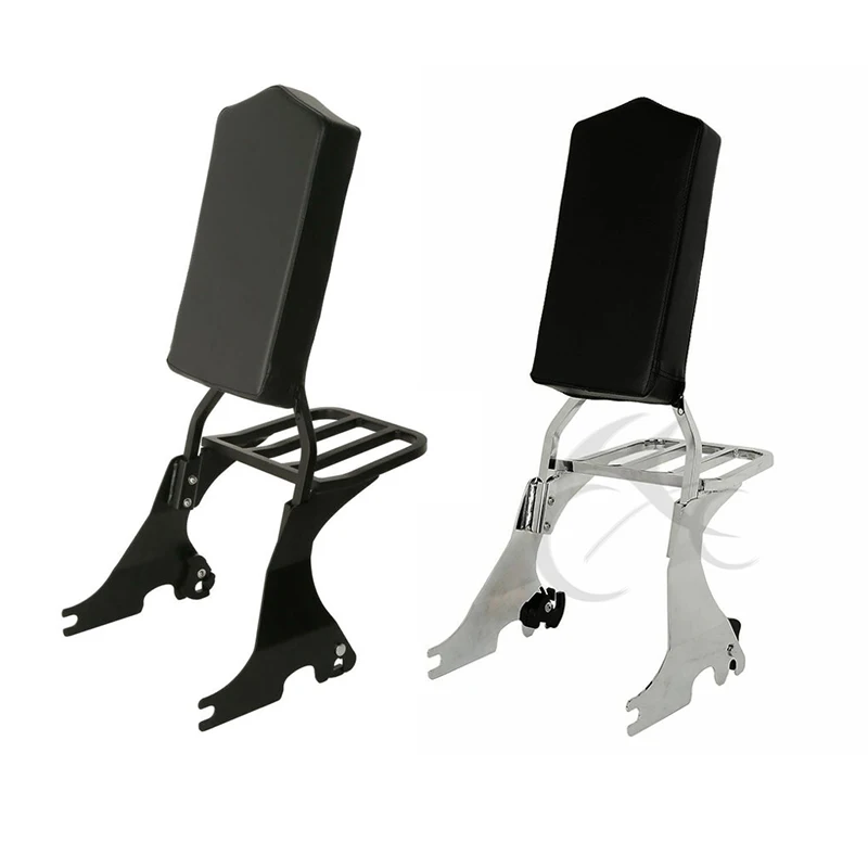 Motorcycle Passenger Backrest Sissy Bar Luggage Rack For Harley