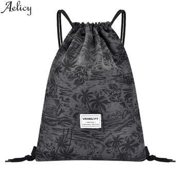 

Aelicy Drawstring Backpack Leaf Pattern Sports Bags for Women Men Outdoor Fitness Training Gym Bag For Shoes Storage Drawstring
