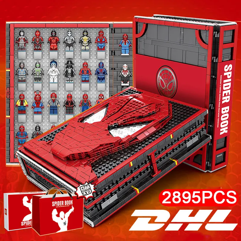 DHL Marvel Spider Book SY1461 человек Железный светильник мини наборы фигурка advanger Lepinblocks