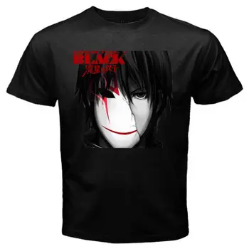 

New DARKER THAN BLACK Anime Japan Cartoon Men's Black T-Shirt Size S To 2XL New Tops 2017 Print Letters Men T Shirt