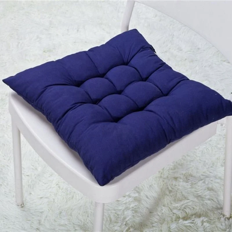 navyblue Стиль, подушка на стул, чистый цвет, подушка на сиденье для дома, подушка на сиденье, офисный стул, коврик с волнистым окном для студентов, мягкая подушка на стул - Цвет: navyblue
