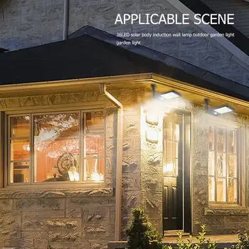 

Hot Sale Porch Lights Classic Delicate Texture 36LED Solar Wall Light Motion Sensor Outdoor Waterproof Garden Security Lamp