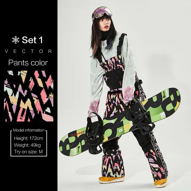 Pantaloni da sci da uomo spessi da donna tuta intera dritta tuta da sci  bavaglino impermeabile inverno caldo antivento sport all'aria aperta  Snowboard|Skiing Pants| - AliExpress