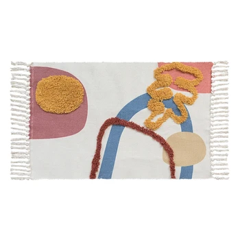 

Cotton Rug Modern Nordic Geometric Area Carpet Home Tapetes Living Room Decoration Floor Mat Door Mats Rugs Hotel Decor